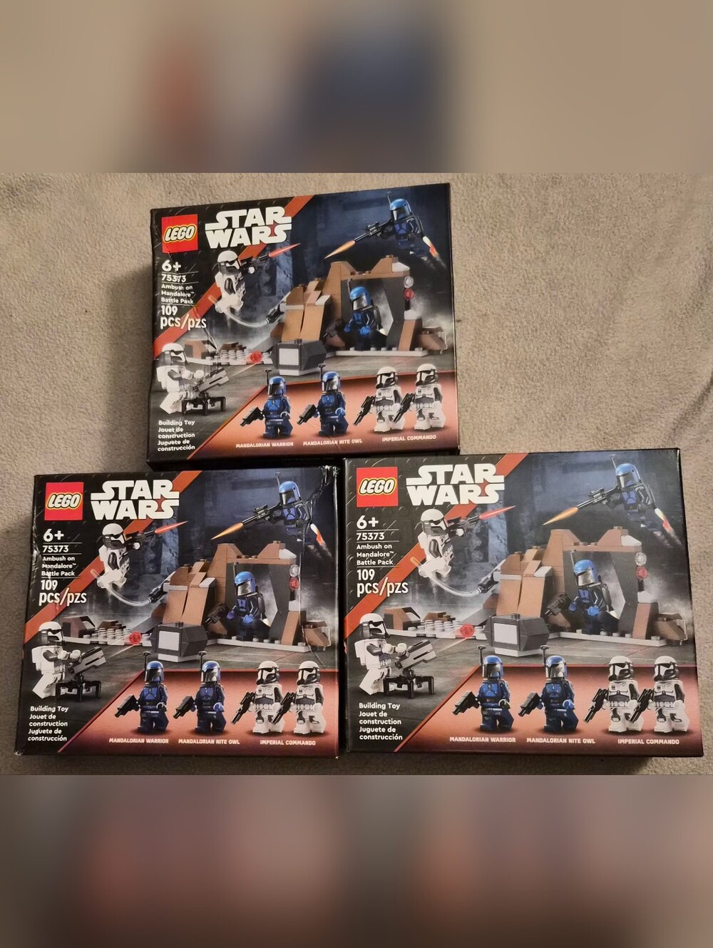 3 NEW #75373 Lego Star Wars Sets Ambush on Mandalore Battle Packs 12 Minifigures